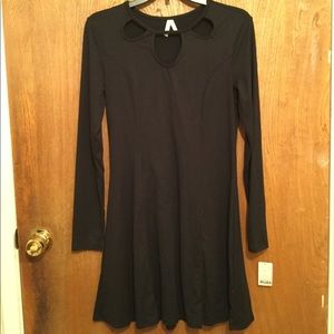 Triple Key Hole Fit And Flare Dress